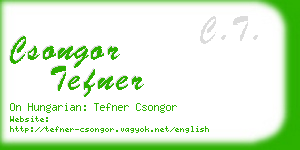 csongor tefner business card